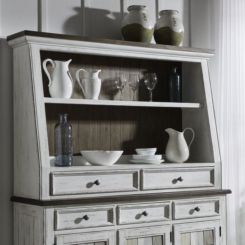 River Place – Angled Server Hutch – White