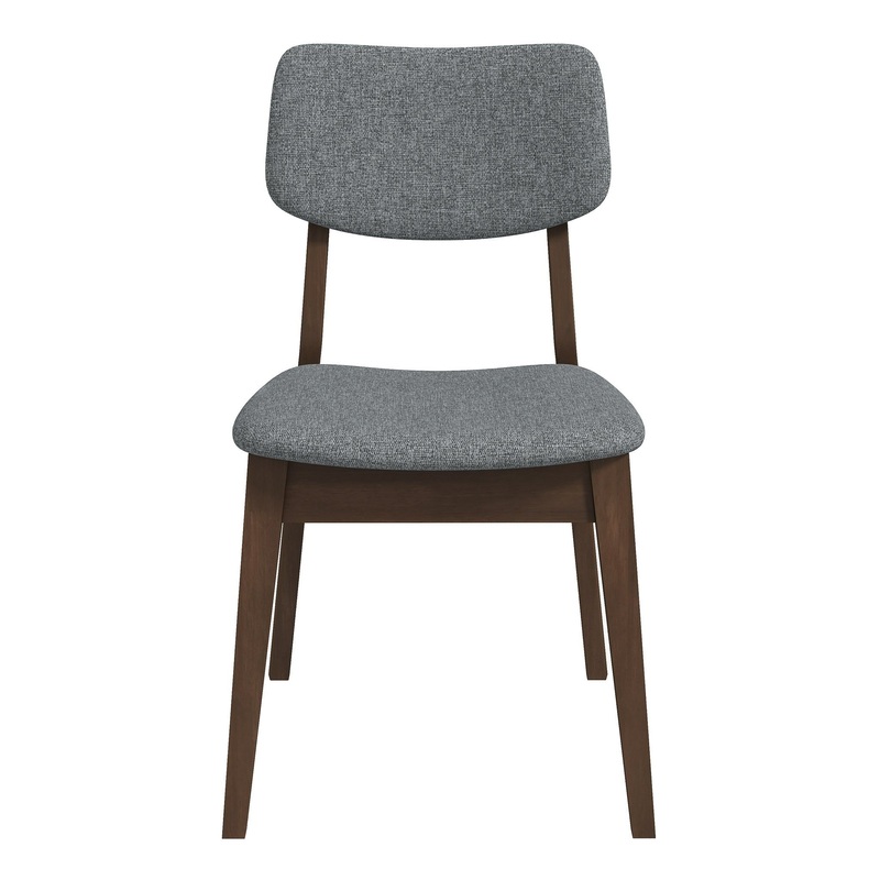 Carlos – Solid Back Side Chair (Set of 2) – Brown / Gray