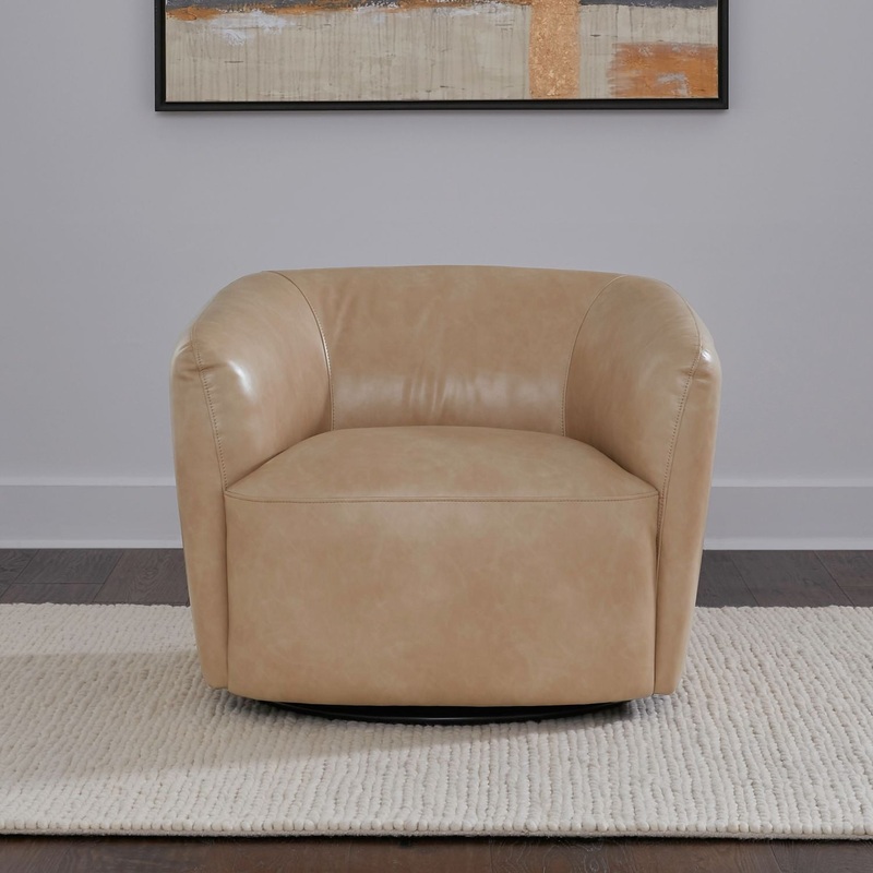 Donovan – Upholstered Swivel Accent Chair – Tan