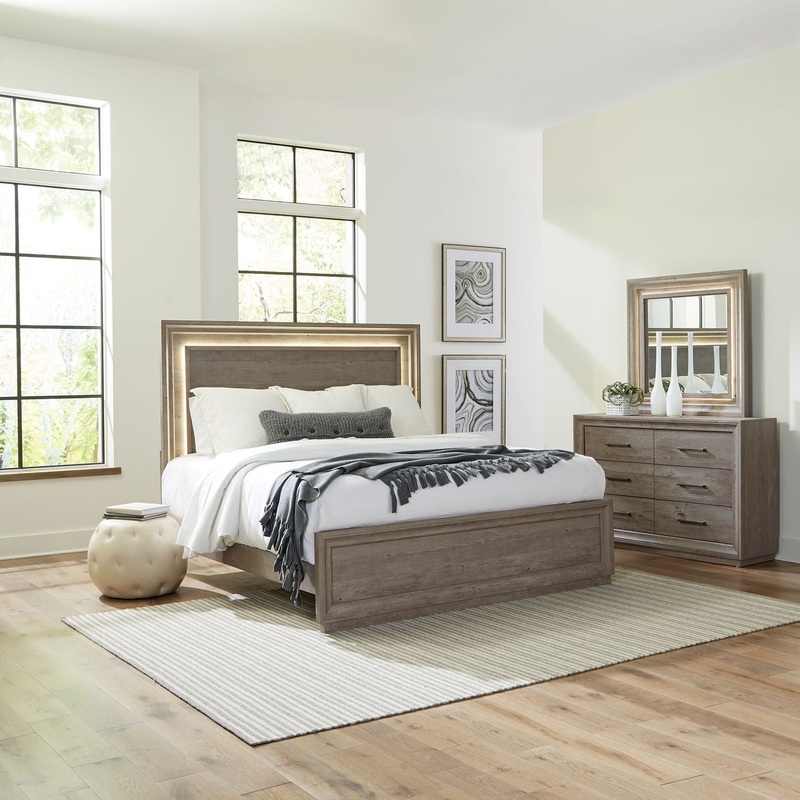 Horizons – Panel Bed, Dresser & Mirror