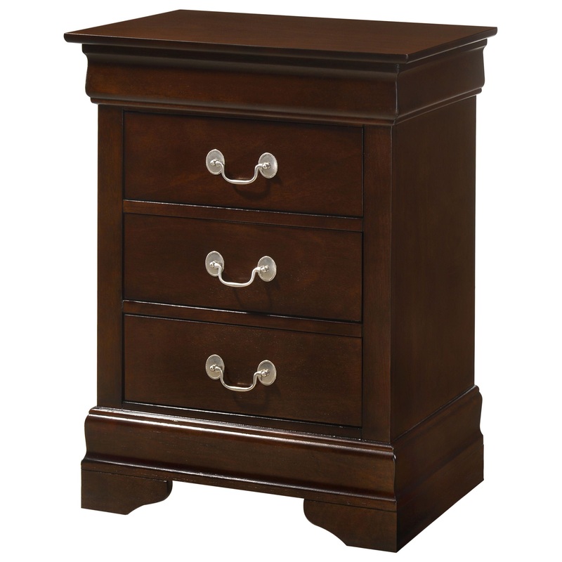Louis Phillipe – 3 Drawer Nightstand – Cappuccino