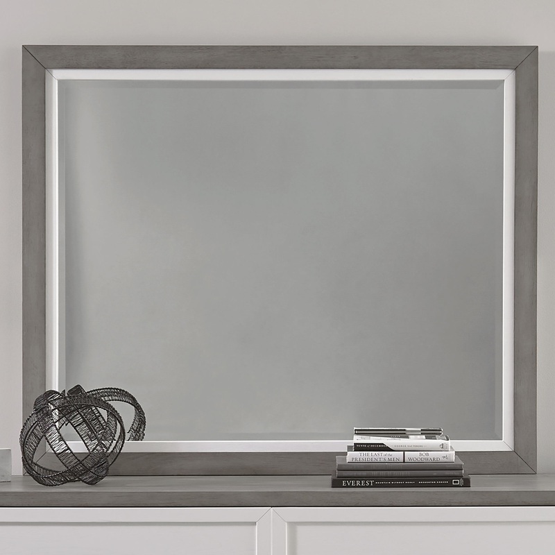 Palmetto Heights – Landscape Mirror – White