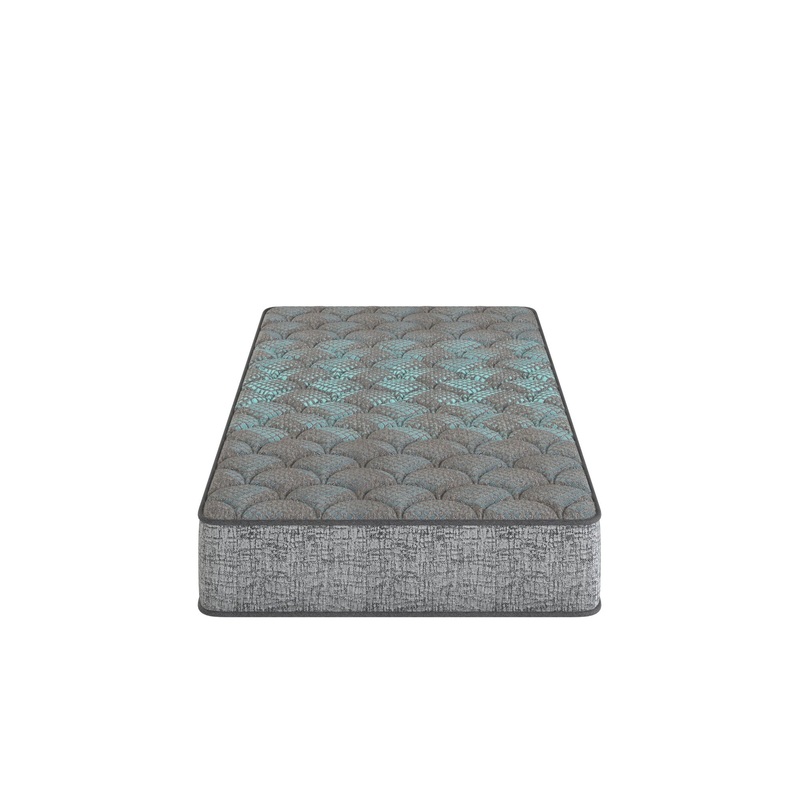 Comfort Care – 13 Twin Size Hybrid Mattress, Firm Comfort – Gray / Blue