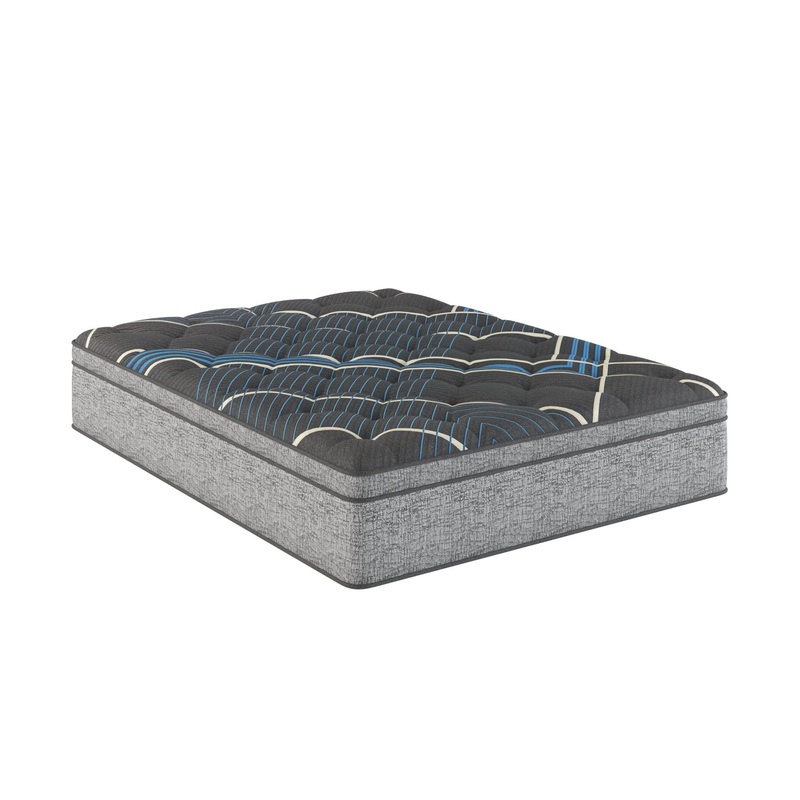 Comfort Care – 15 Full Size Euro Top Hybrid Mattress, Plush Comfort With Advanced Cooling – Gray / Blue