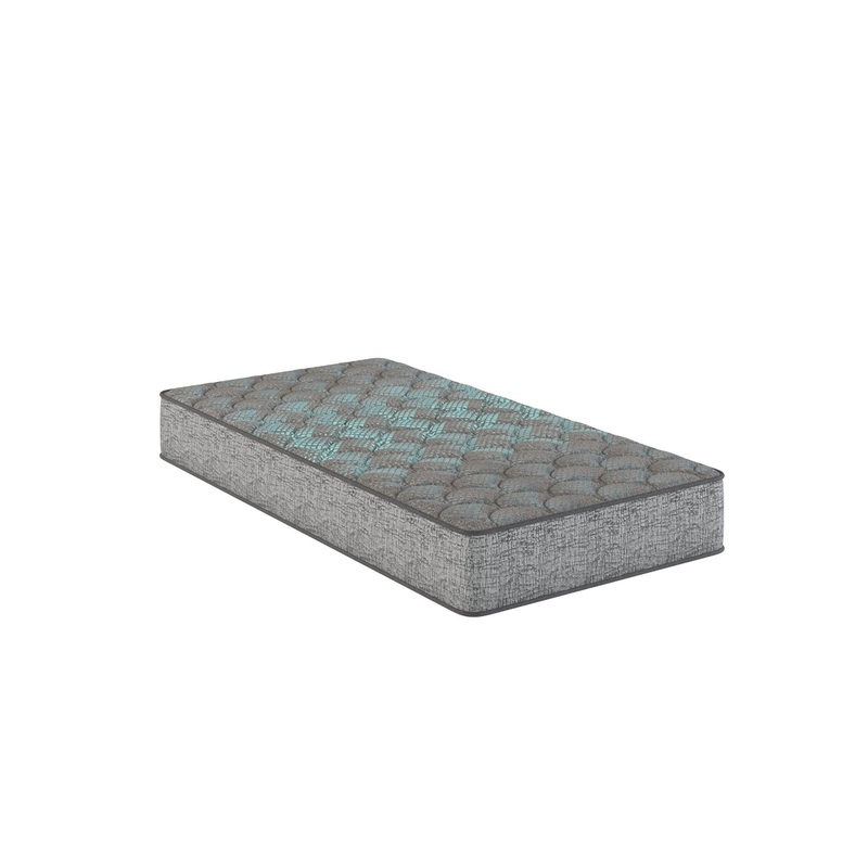Comfort Care – 7 Twin Extra Long, Foam Core Mattress Medium Comfort – Gray / Blue
