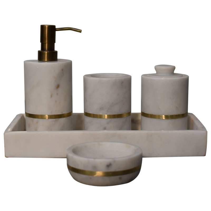 Inlay – Bathroom (Set of 5) – White