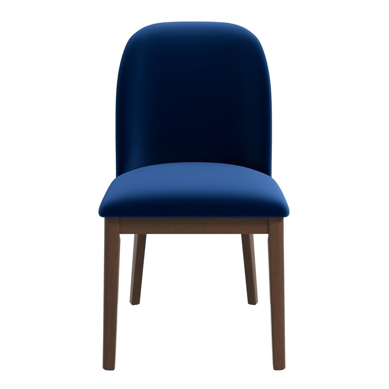 Kaitlyn – Dining Chair (Set of 2) – Brown / Navy Blue