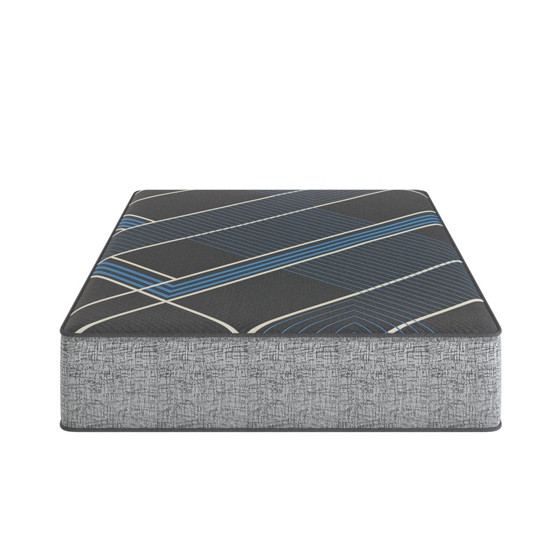 Tempagel – 13 Full Smooth Top Plush Mattress With Cooling Gel – Gray / Blue