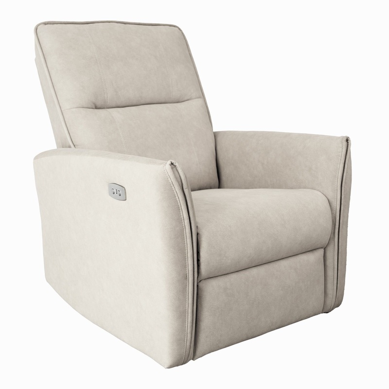 Asheville – Suede Recliner Chair – Cream