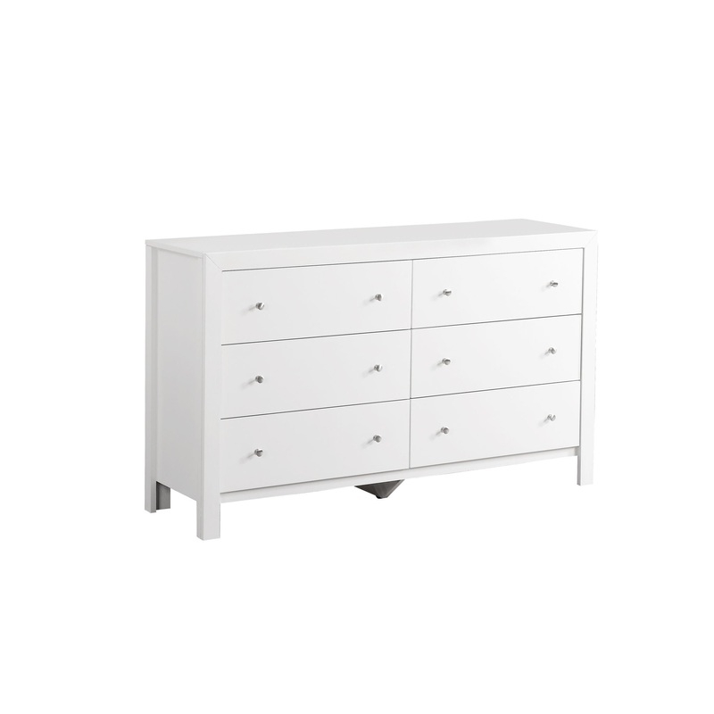 Elegant Transitional Dresser – White