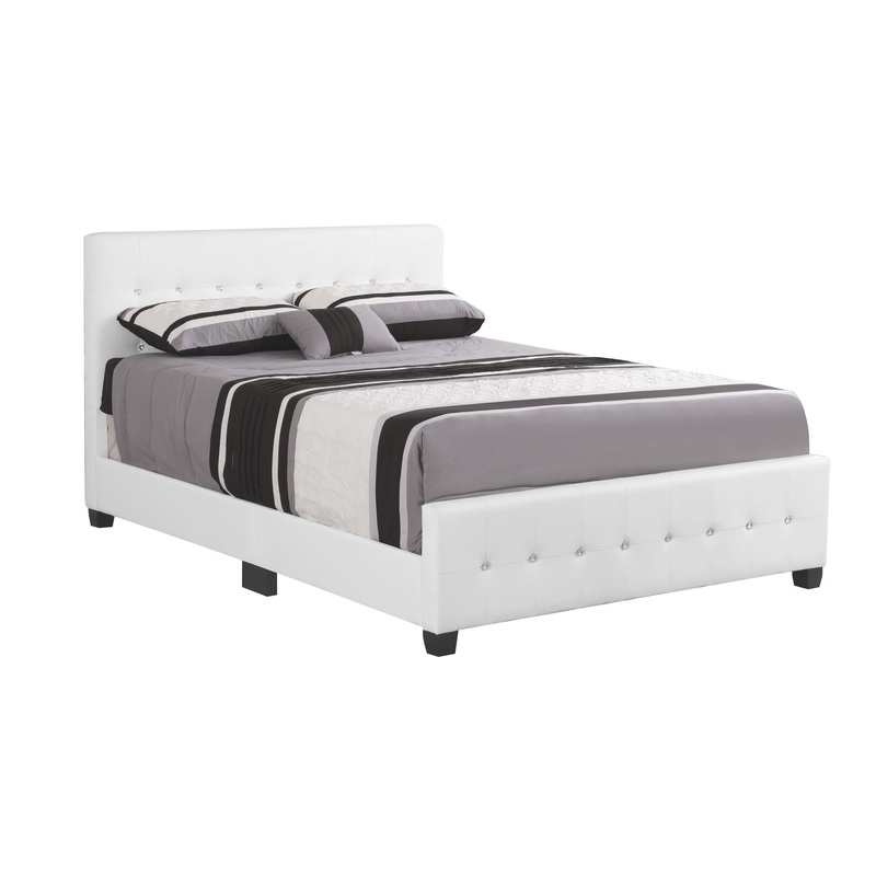 King Elegant Transitional Bed – White
