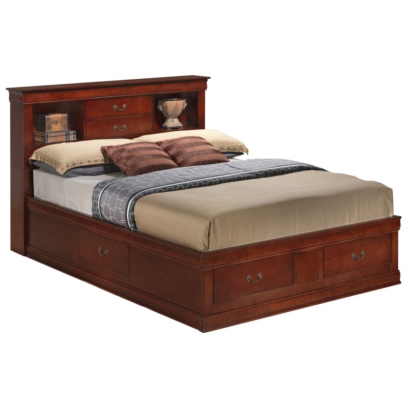 Louis Phillipe – Full Charming Storage Bed – Cherry