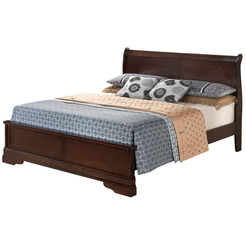 Queen Bed Elegant Traditional – Cappuccino