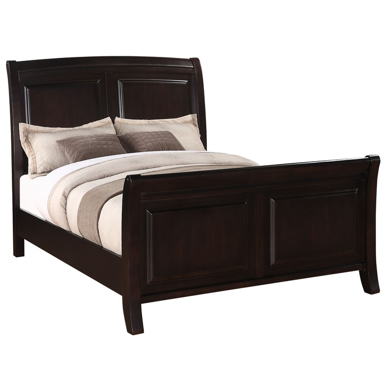 Queen Bed Elegant Transitional – Cappuccino