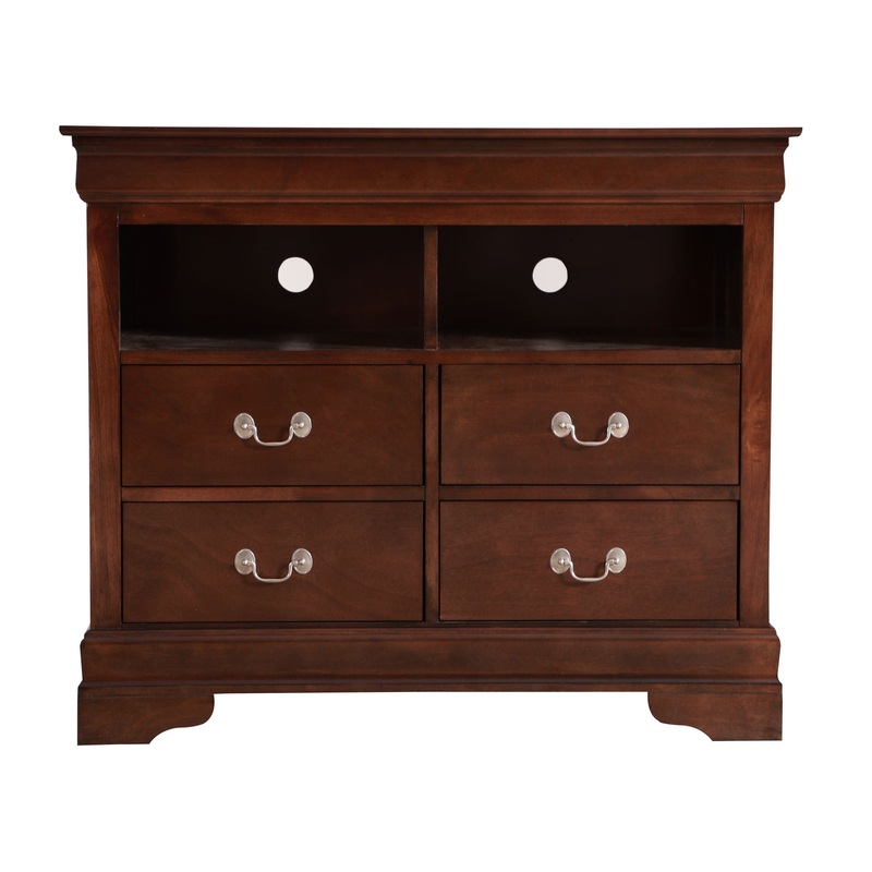TV Media Chest Traditional Style – Cappuccino