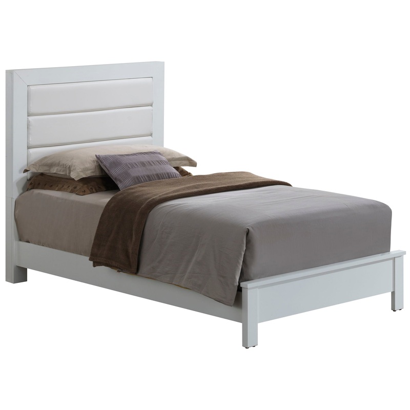 Twin Bed Contemporary – Elegant White
