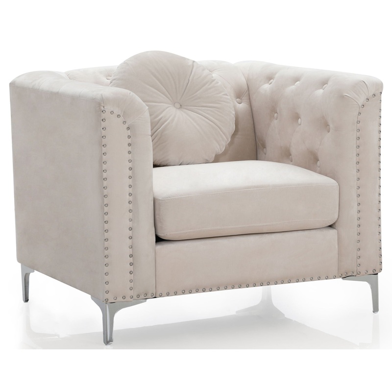 Elegant Contemporary Chair – Ivory
