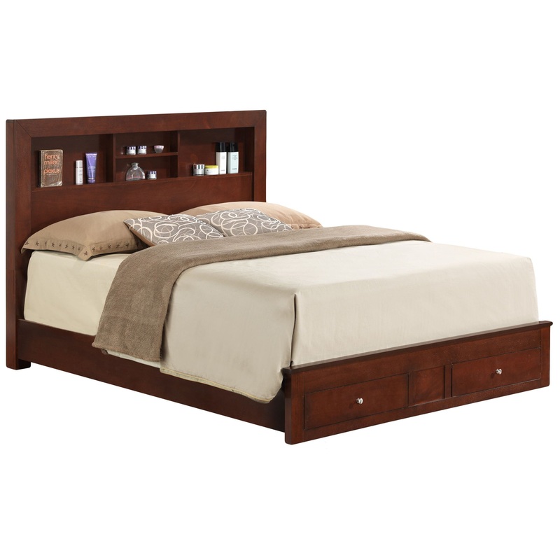 King Storage Bed – Cherry