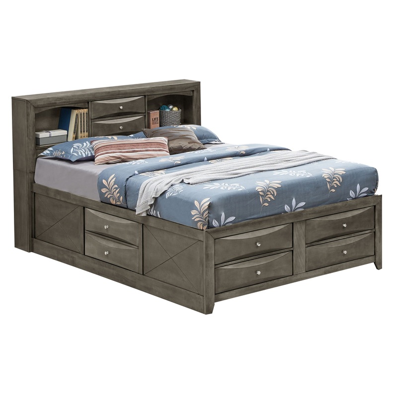Marilla – Full Storage Bed – Gray