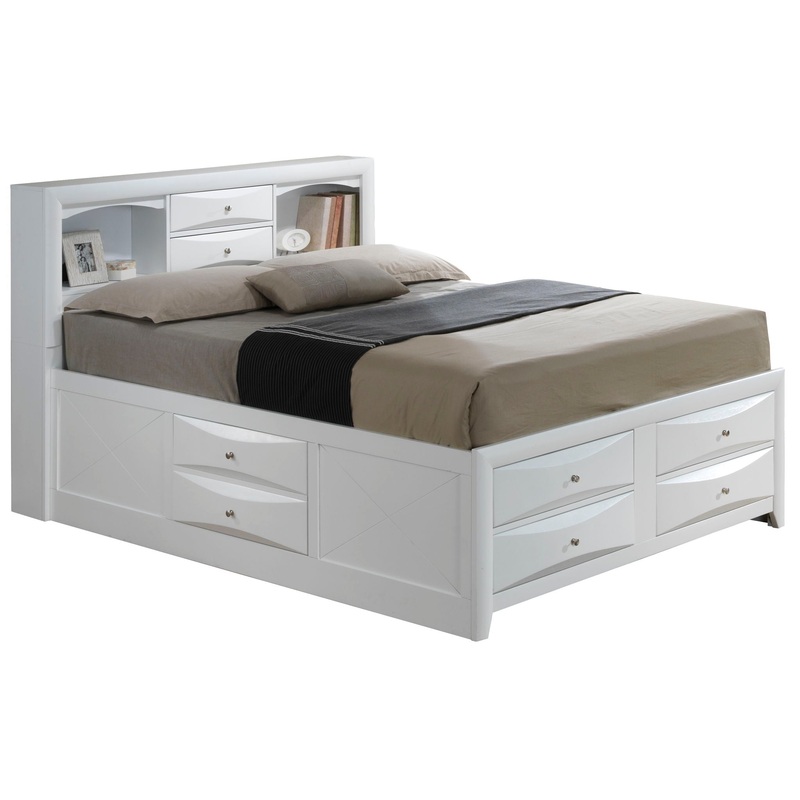 Marilla – Full Storage Bed – White