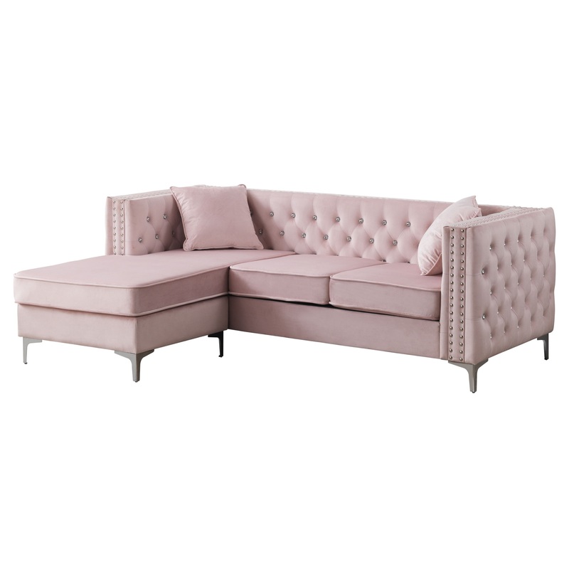 Paige – Sofa Chaise – Pink
