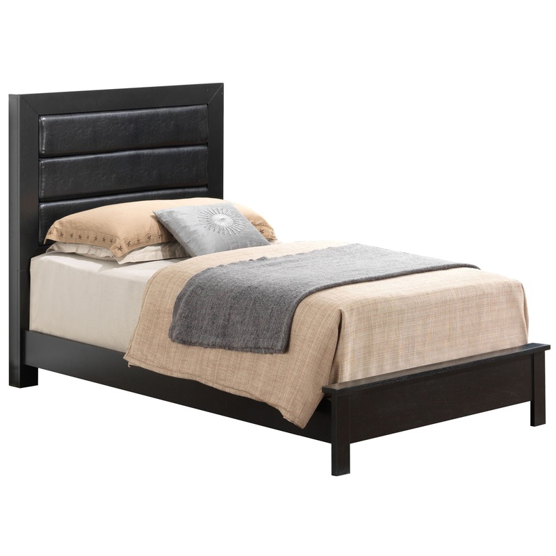 Stylish Transitional Twin Bed – Black