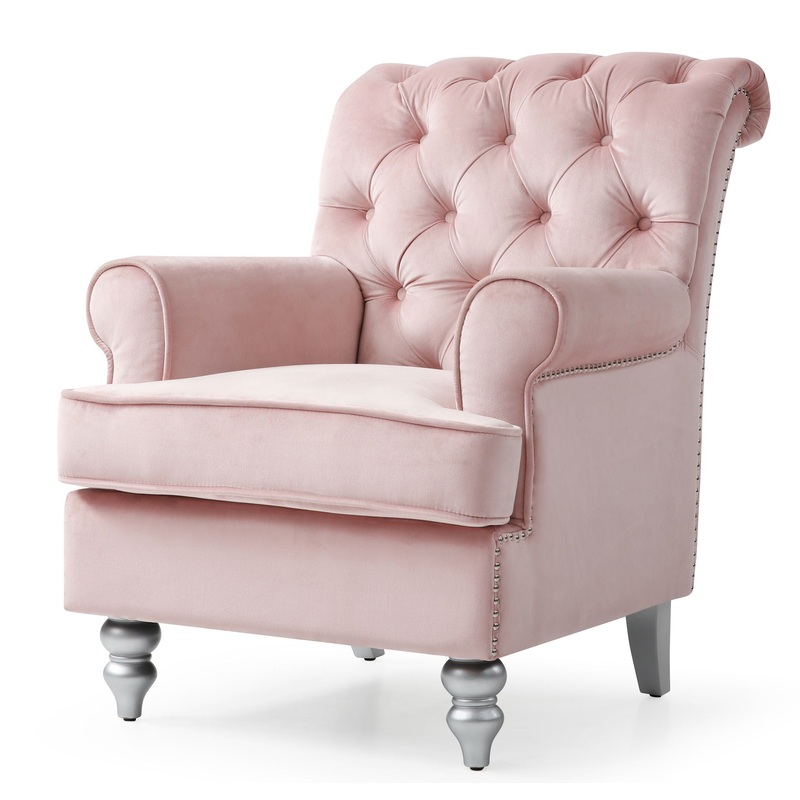 Charming Traditional Accent Chair – Pink