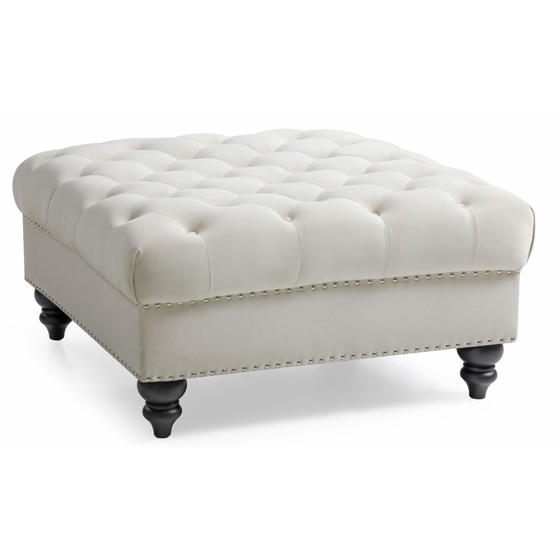 Charming Traditional Ottoman – Ivory