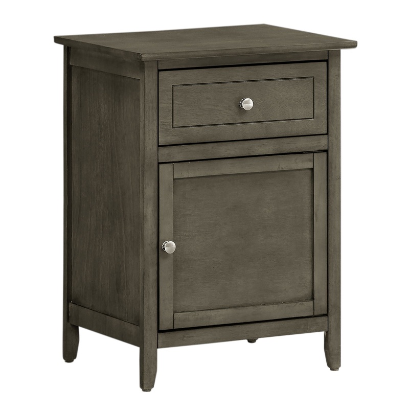 Chic Transitional Nightstand – Gray