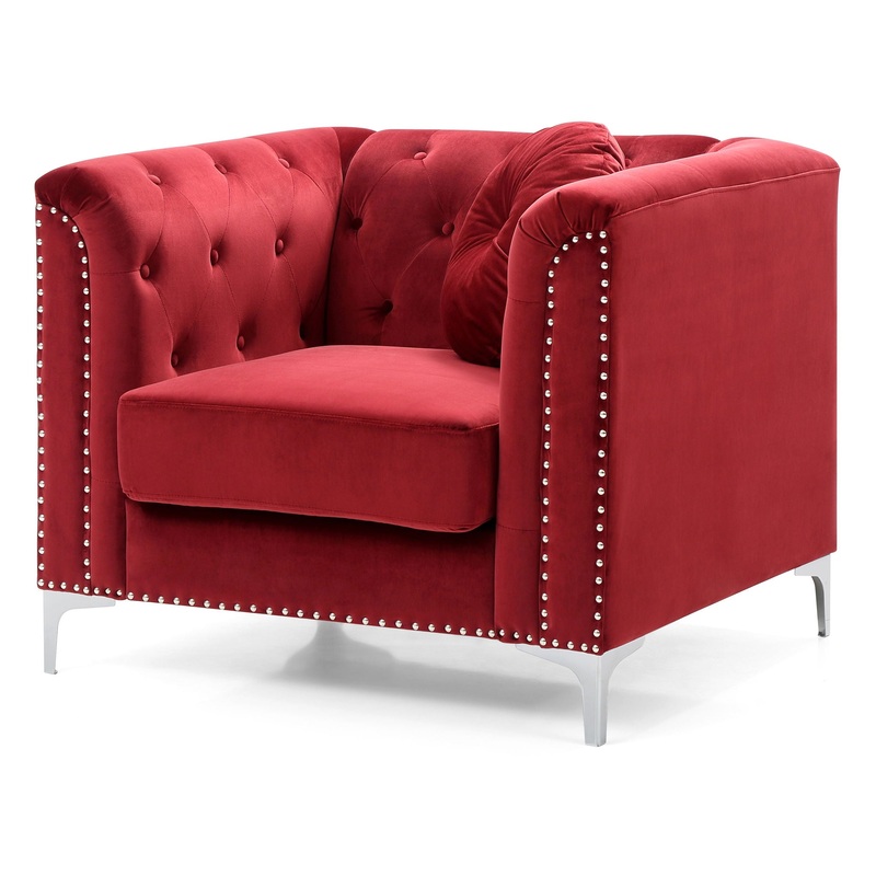 Elegant Contemporary Chair – Burgundy