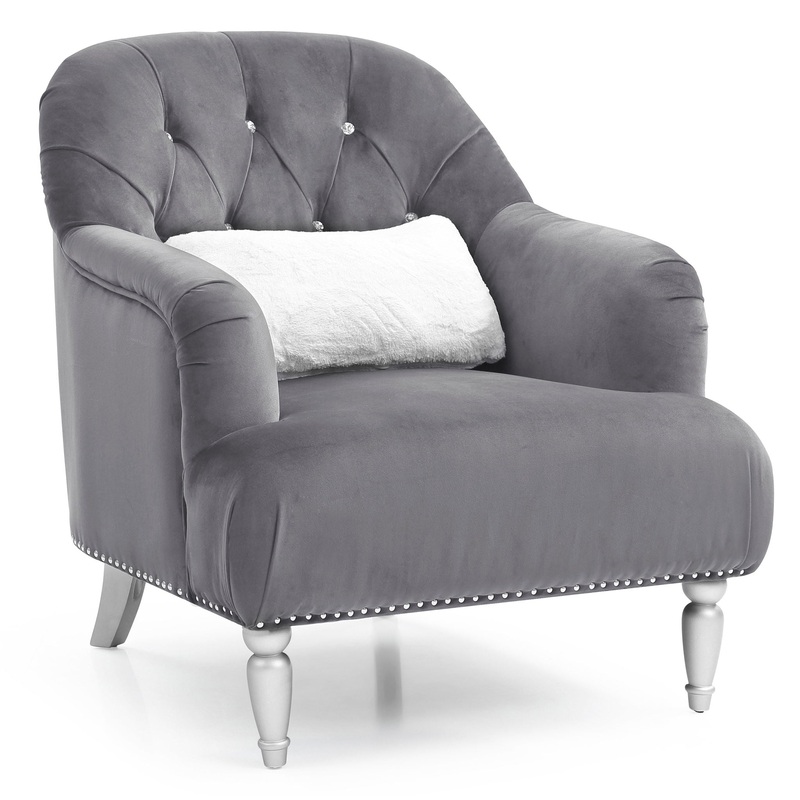 Elegant Traditional Armchair – Gray