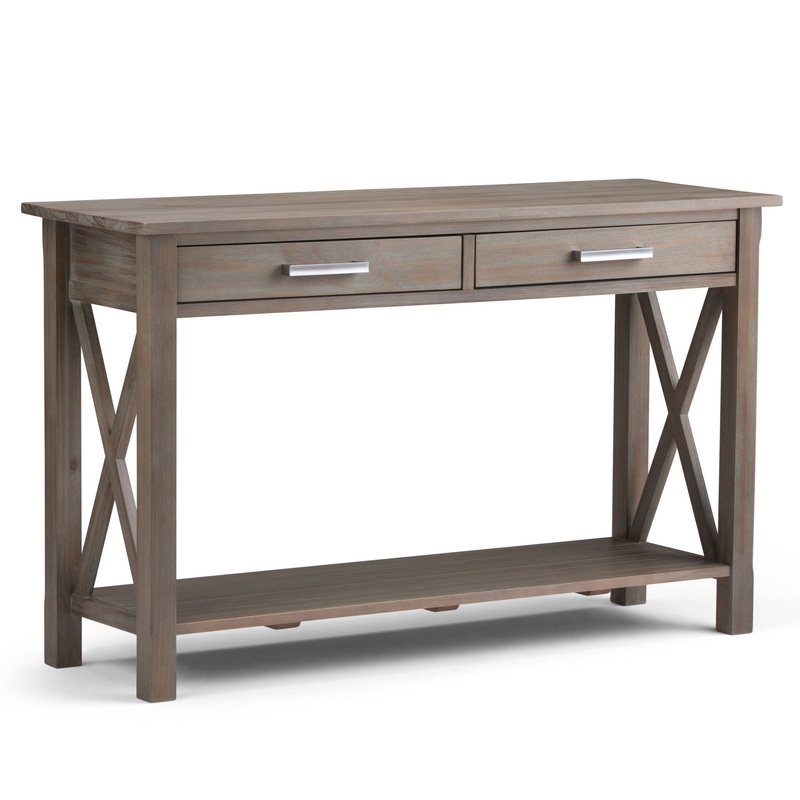 Kitchener – Console Sofa Table – Distressed Gray