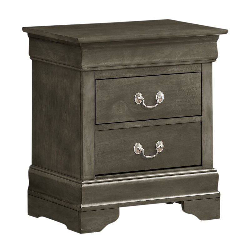 Louis Phillipe – Elegant Nightstand – Gray