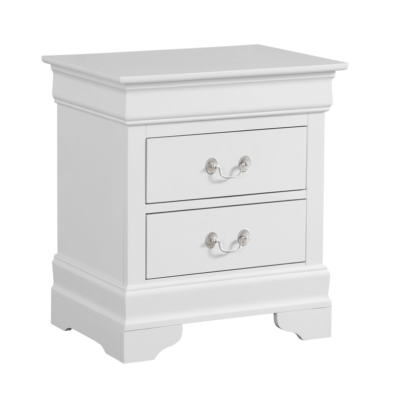 Louis Phillipe – Elegant Nightstand – White