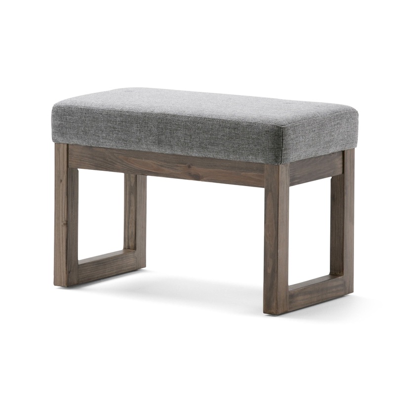 Milltown – Footstool Small Ottoman Bench – Gray