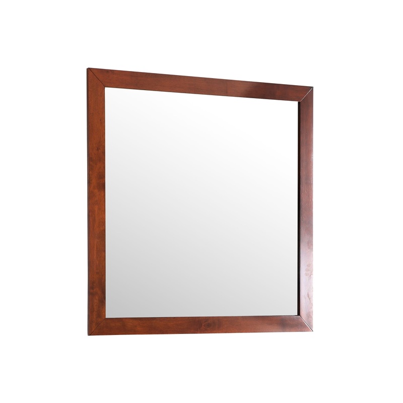 Modern Design Transitional Wall Mirror – Cherry