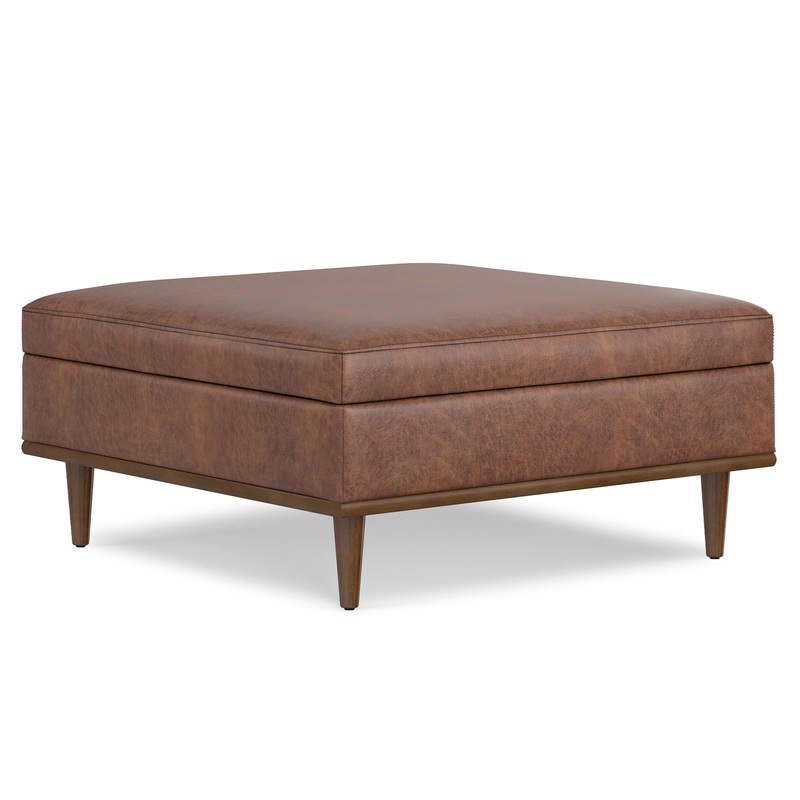 Shiloh – Multifunctional Square Storage Ottoman – Brown