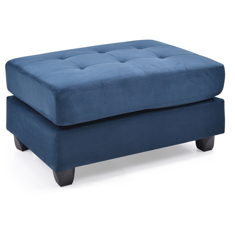 Stylish Contemporary Ottoman – Navy Blue