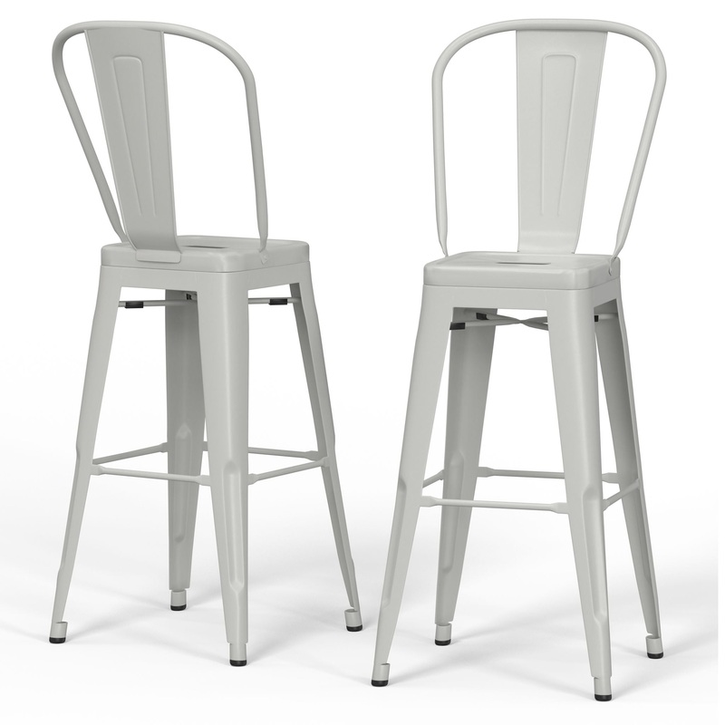 Fletcher – Metal Counter Height Stool (Set of 2) – White
