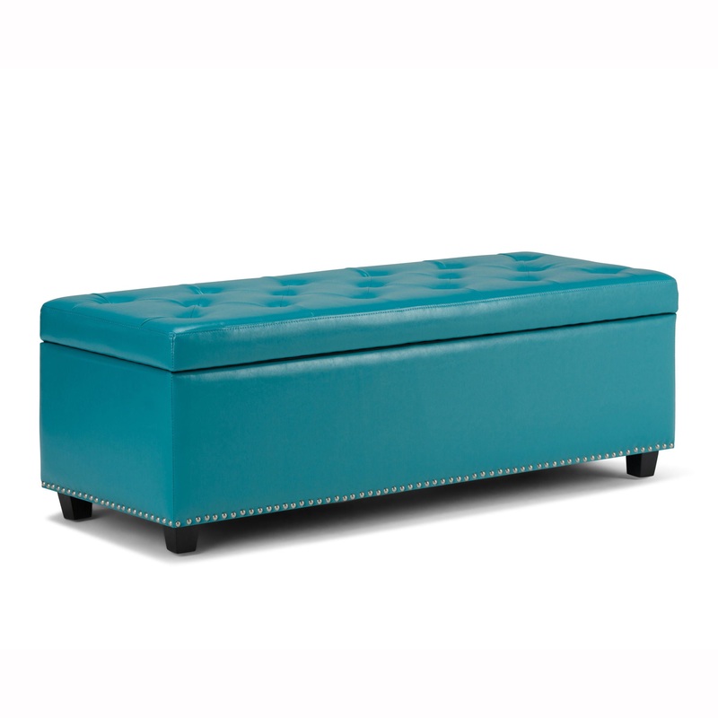 Hamilton – Storage Ottoman – Mediterranean Blue