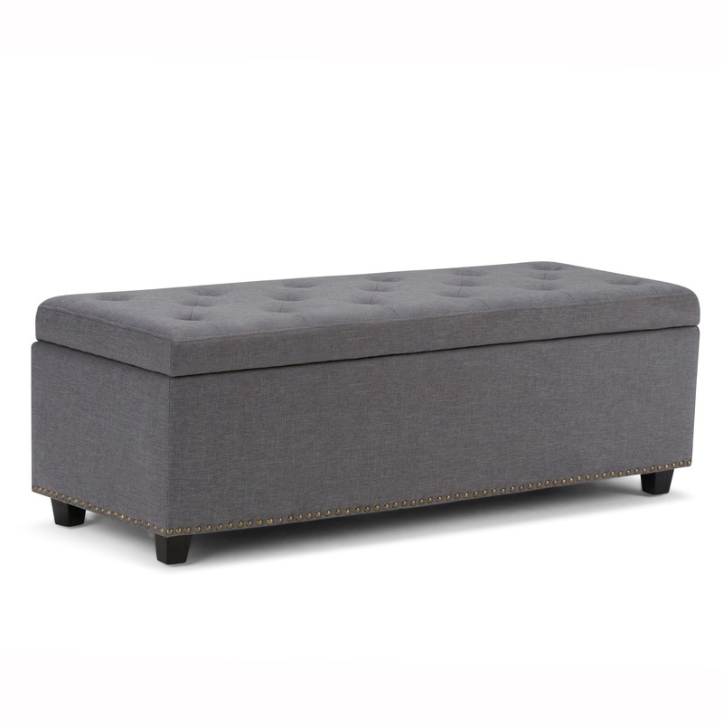 Hamilton – Storage Ottoman – Slate Gray
