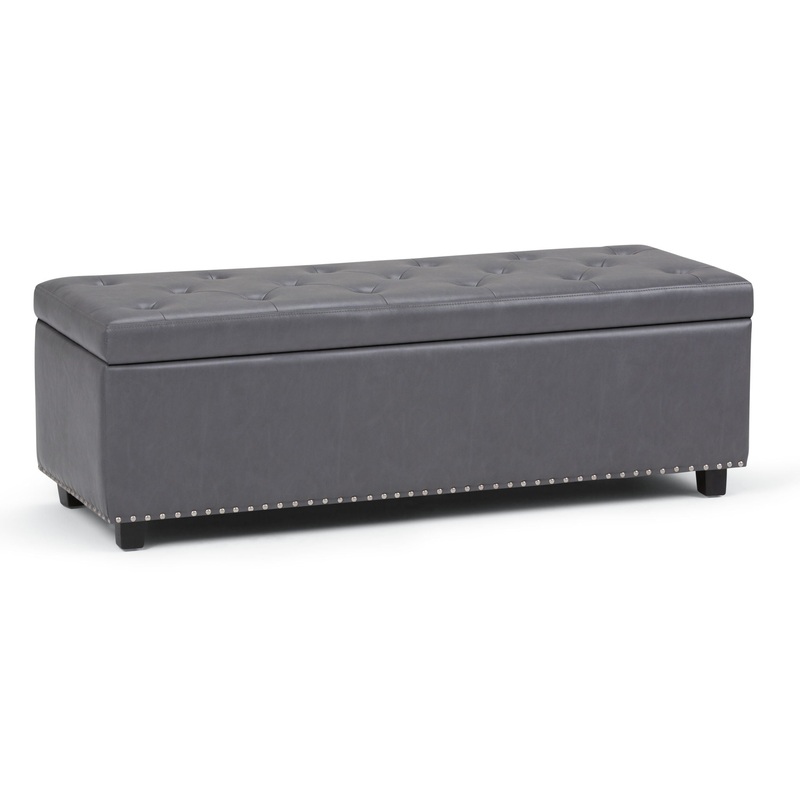 Hamilton – Storage Ottoman – Stone Gray