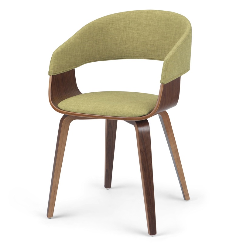 Lowell – Bentwood Dining Chair – Acid Green / Dark Brown