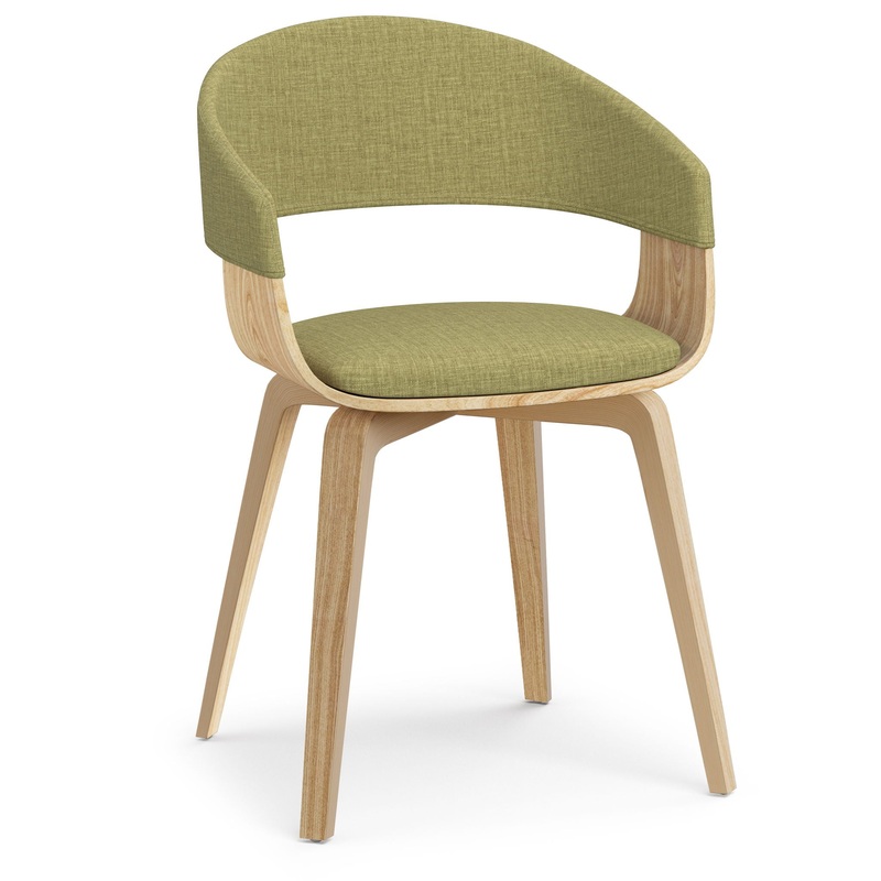 Lowell – Bentwood Dining Chair – Acid Green / Light Brown