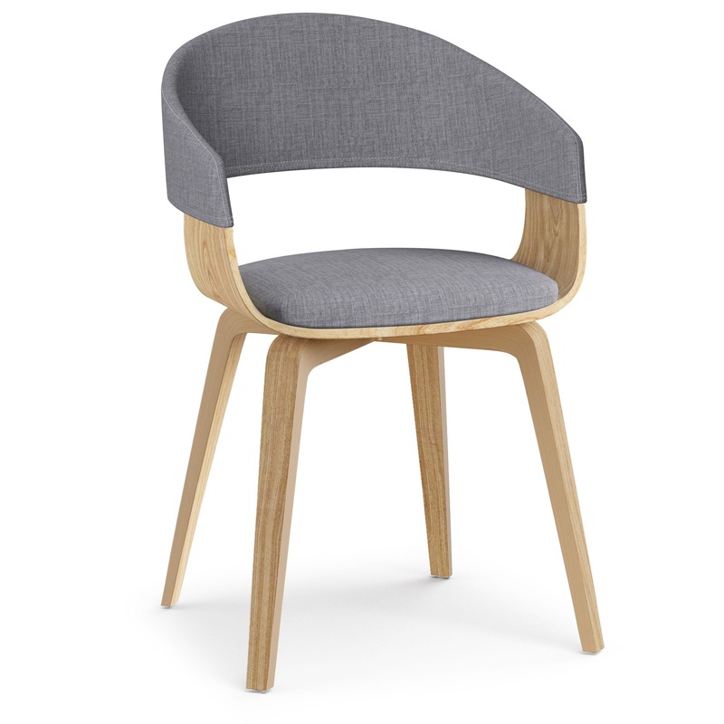 Lowell – Bentwood Dining Chair – Light Gray / Light Brown
