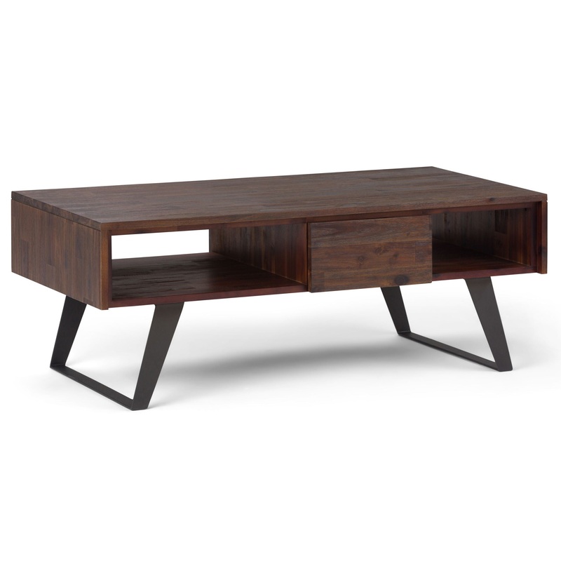 Lowry – Coffee Table – Distressed Charcoal Brown