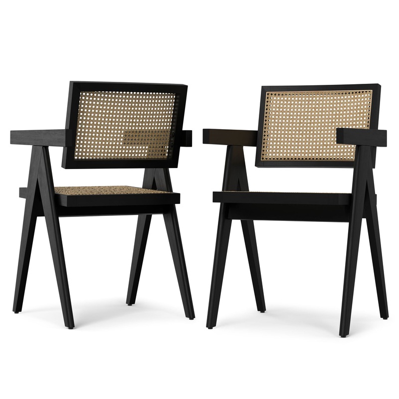 Regina – Dining Armchair (Set of 2) – Black