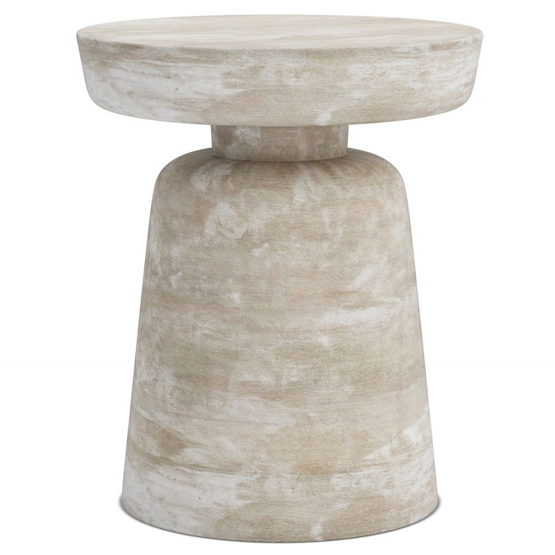Robbie – Accent Table – Distressed White Wash