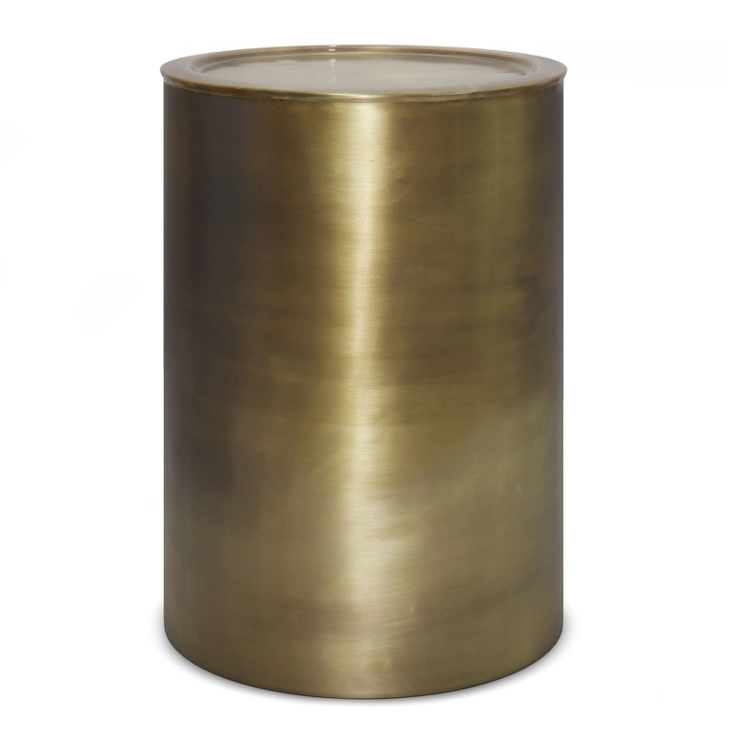 Corbin – Metal Side Table – Antique Gold