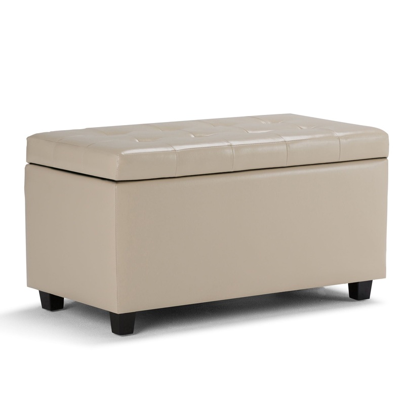 Cosmopolitan – Storage Ottoman – Satin Cream